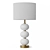 Elegant White Louvre Home Lamp 3D model small image 2