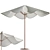 Elegant Round Cantilever Patio Umbrella 3D model small image 1