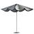 Elegant Round Cantilever Patio Umbrella 3D model small image 4