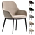 Modern Light Grey Konna Chair 3D model small image 1