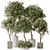 Elegant Artificial Olive Tree Set 3D model small image 1