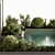 Outdoor Living Set with Pool 3D model small image 5