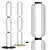Sleek Metal Glass Floor Lamp 3D model small image 1