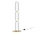 Sleek Metal Glass Floor Lamp 3D model small image 3
