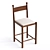 Elegant Finials Upholstered Bar Stool 3D model small image 4