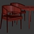 Modern Dining Chair Set 2016 3D model small image 3