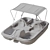 Pelican Monaco Dlx Angler Pedal Boat 3D model small image 7