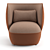 Stylish Trussardi Nebula High Armchair 3D model small image 2