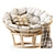 Scandinavian Rattan Chair with Turbosmoth 3D model small image 1