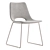 Modern Beige Chair with Steel Legs 3D model small image 4