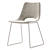 Modern Beige Chair with Steel Legs 3D model small image 5