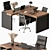 Executive Manager Desk - Office Furniture 3D model small image 2