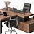 Executive Manager Desk - Office Furniture 3D model small image 3