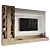 Modern TV Wall Unit 3DS 3D model small image 1