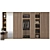 Modern G-Shaped Wardrobe Set 3D model small image 3