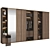 Modern G-Shaped Wardrobe Set 3D model small image 5