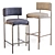 MIDJ Amelie Leather Bar Stool 3D model small image 5