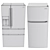 Frigidaire 4-Door French Door Refrigerator 3D model small image 7