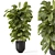 Handcrafted Metal Pot Indoor Plants 3D model small image 1
