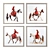 Watercolor Woman Riding Horse Frames 3D model small image 2