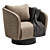 Luxurious Velvet Armchair with Style 3D model small image 2