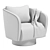 Luxurious Velvet Armchair with Style 3D model small image 4