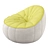 Ligne Roset Armchair Set: Ottoman 3D model small image 3