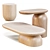 Quartam Elegance Coffee Side Tables 3D model small image 1