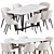 Elegant Marble Dining Set. 3D model small image 3