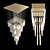 Modern Cascade Pendant LightFixture 3D model small image 3