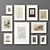 Versatile Wood Picture Frame Set 3D model small image 4