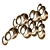 Vintage Gold Ring Wall Decor 3D model small image 6