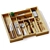 Bamboo Adjustable Silverware Drawer Organizer 3D model small image 3