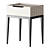 Metropolitan Bedside Table Clay Finish 3D model small image 1