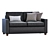 Modern Henry Sofa, West Elm 3D model small image 2