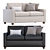 Modern Henry Sofa, West Elm 3D model small image 3