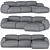 Natuzzi Mindful Set 1 Sofa 3D model small image 10