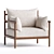 Premium Santo Armchair: Modern Elegance 3D model small image 1