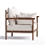 Premium Santo Armchair: Modern Elegance 3D model small image 2