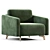 Leri Mini Armchair: Modern Chic 3D model small image 6