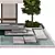 Sleek Outdoor Furniture Set 3D model small image 4