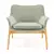 Contemporary Vedbo Armchair in Light Green 3D model small image 2