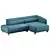 Modern Velvet Corner Sofa 3D model small image 2