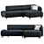 Modern Velvet Corner Sofa 3D model small image 4