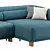 Modern Velvet Corner Sofa 3D model small image 5