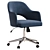 Ergonomic Office Chair in Blue 3D model small image 3