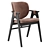 Modern Dining Armchair City Grey 3D model small image 2