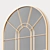 Vintage Metal Arch Wall Mirror 3D model small image 4