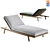 Flexform HORA SEXTA Outdoor Chaise 3D model small image 1