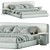 Elegant Alessio Bed for Modern Home 3D model small image 7